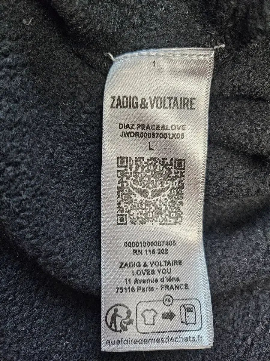 ZADIG&VOLTAIRE ザディグ・エ・ヴォルテール ピース LOVE 起毛 ミニ ONE PIECE