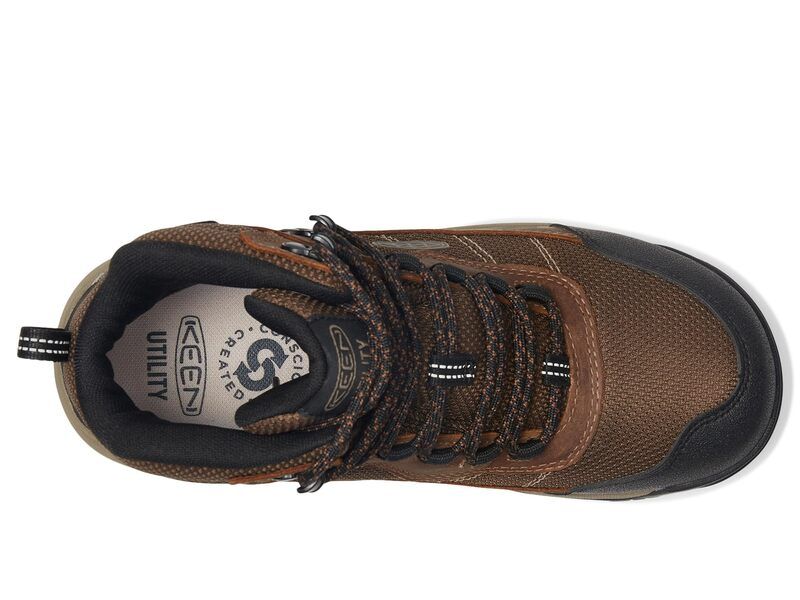 キーン レディース シューズ ブーツ・レインブーツ KEEN Utility Skokie Waterproof Work Boot Soft Toe BisonBlack ブラック