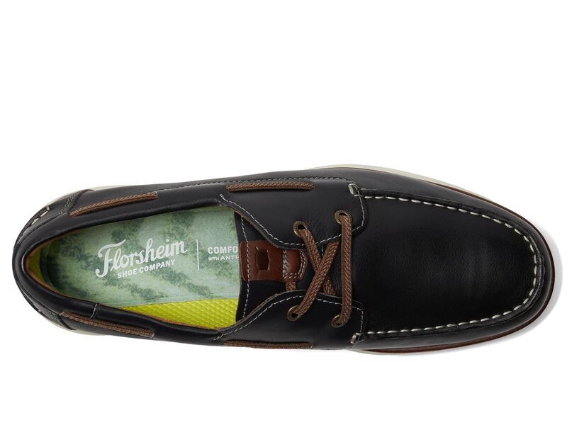フローシャイム メンズ シューズ スリッポン・ローファー レース Florsheim Tropics Elastic Lace Moc Toe Boat Shoes Navy ネイビー
