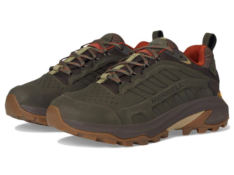 メレル メンズ シューズ ブーツ・レインブーツ レザー Merrell Moab Speed 2 Leather Waterproof Olive オリーブ