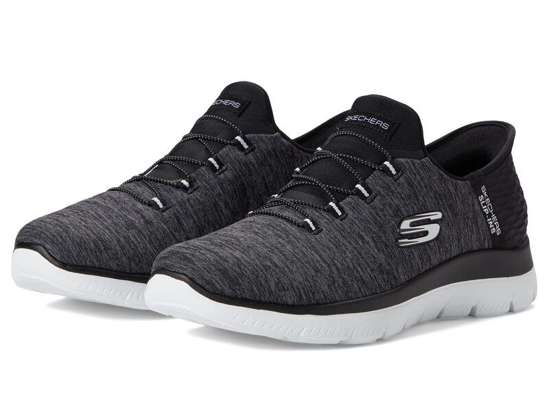 スケッチャーズ レディース シューズ スニーカー SKECHERSummits Hands Free SlipIns BlackWhite ホワイト