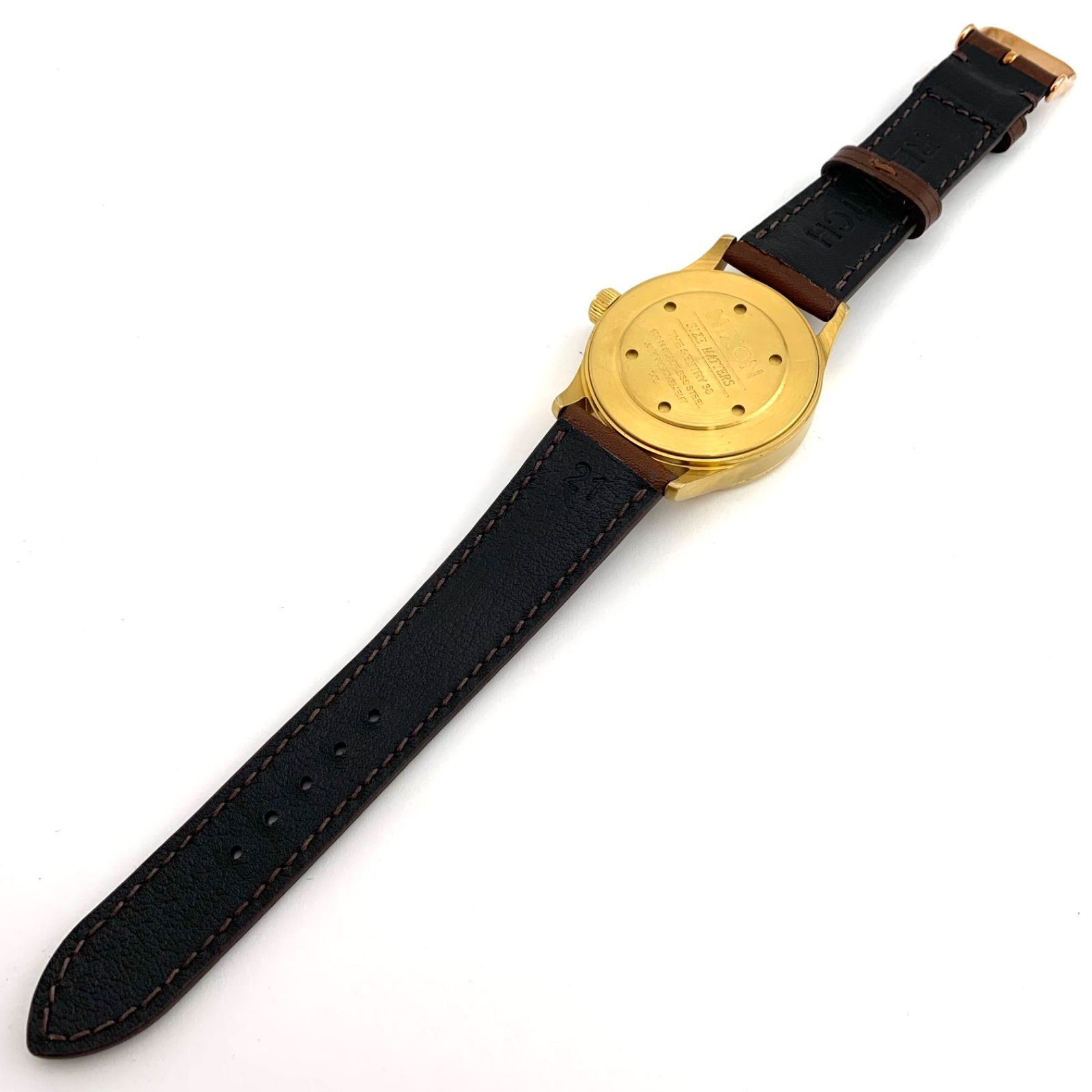 中古】NIXON THE SENTRY 38 腕時計 ゴールド ブラウン - メルカリ