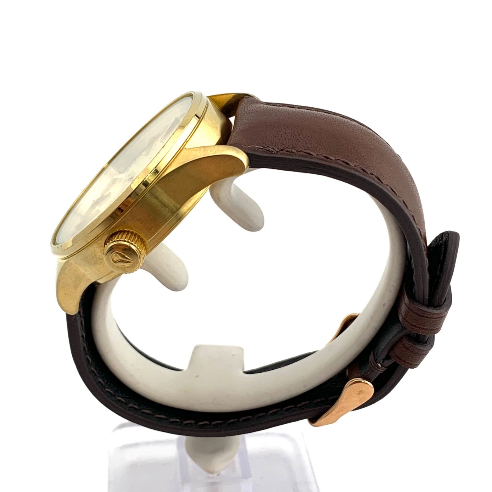 中古】NIXON THE SENTRY 38 腕時計 ゴールド ブラウン - メルカリ