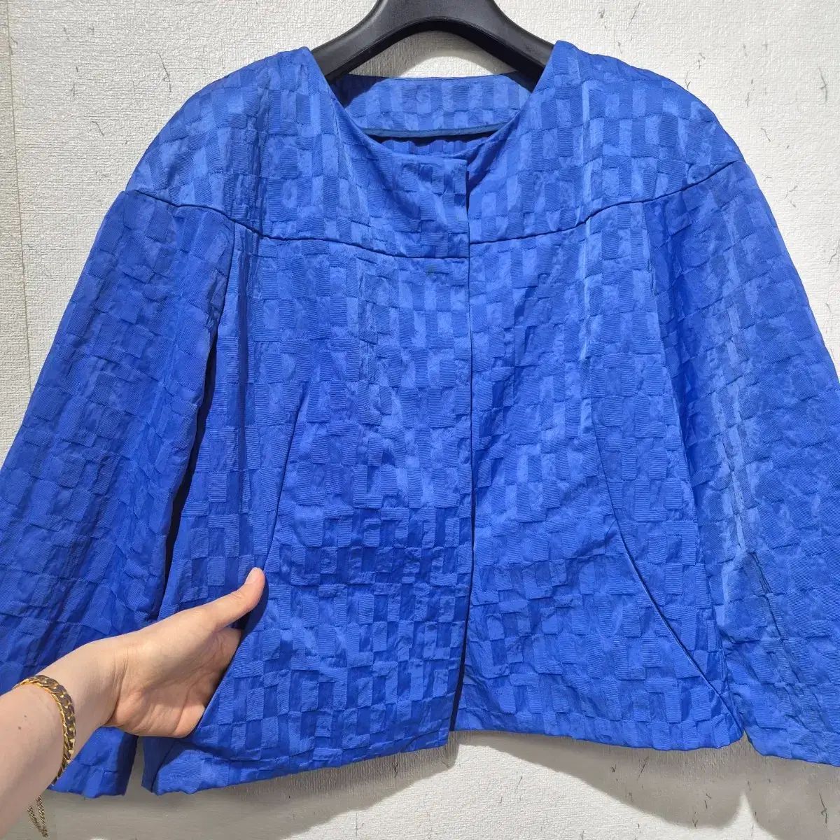 マルニ ブルー CHECK パータン 半そで ジャケット