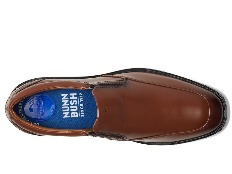 ノンブッシュ メンズ シューズ スリッポン・ローファー レザー Nunn Bush Stark Moccasin Toe SlipOn Leather Dress Casual Business Formaloafer Cognac