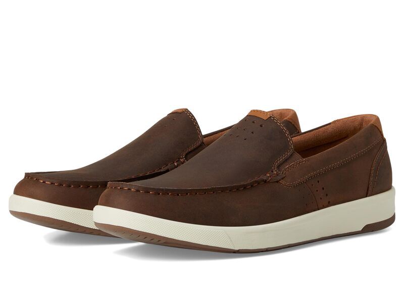 フローシャイム メンズ シューズ スニーカー Florsheim Crossover Moc Toe SlipOn Brown Pull Up ブラウン