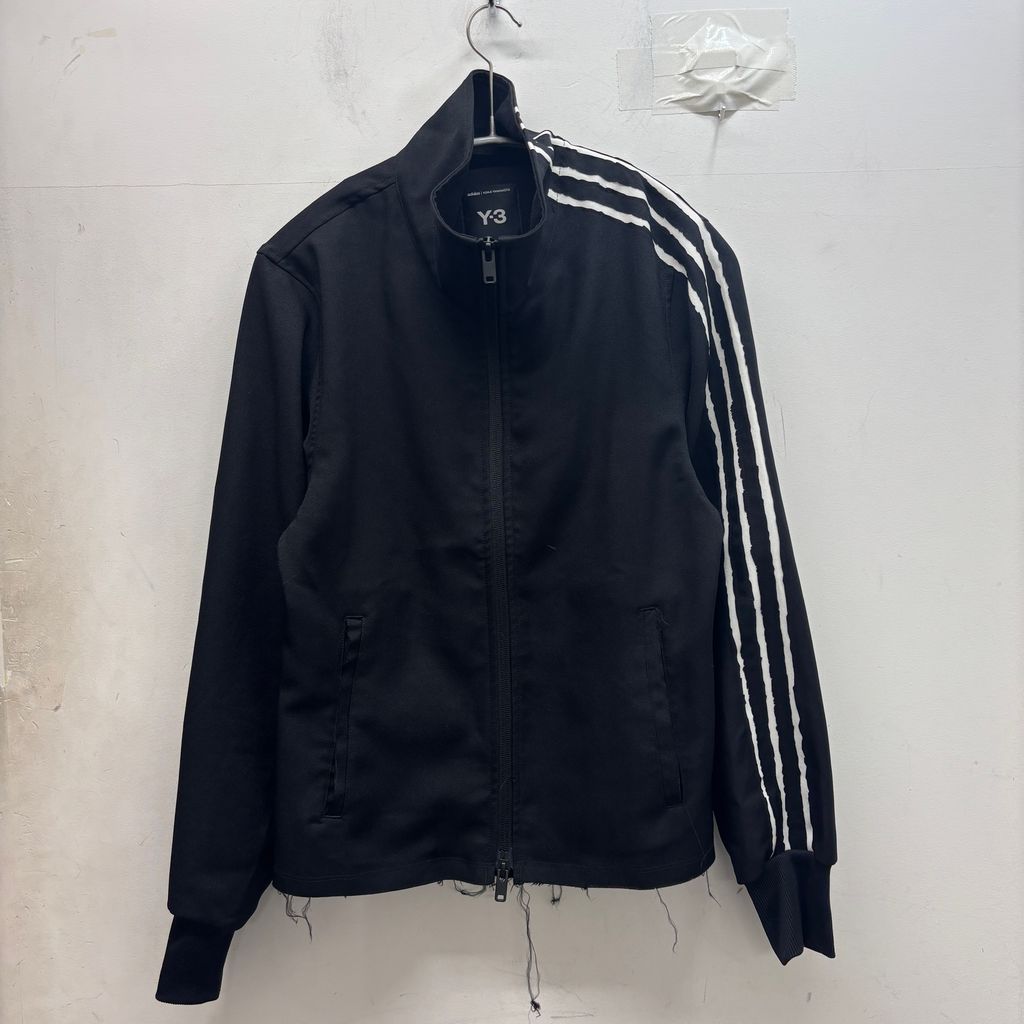Y-3 ワイスリー SPORT UNIFORM RAW CUT 3STRIPES TRACK TOP トラックジャケット KF1202 938011 ブラック size:XS【中目黒B05】