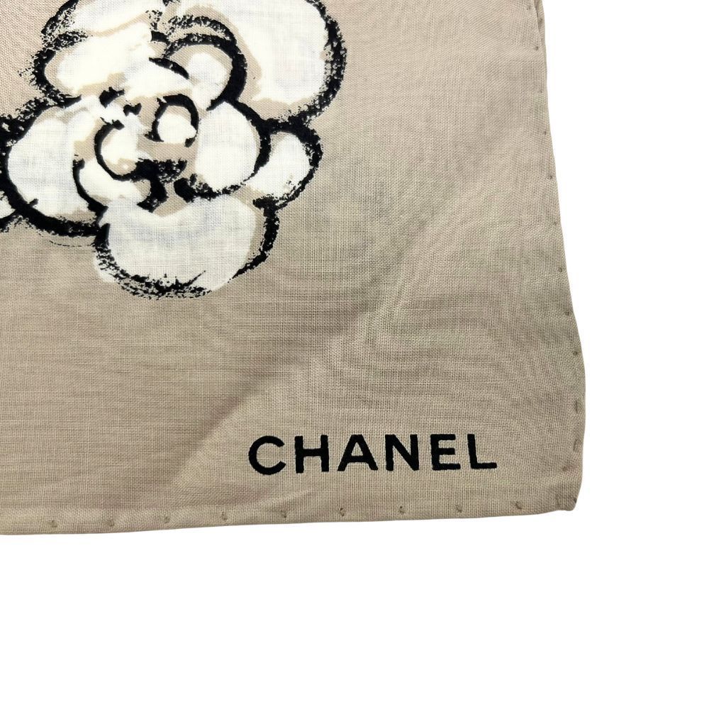 【玉津店 中古】CHANEL シャネル カメリア ハンカチ ココマーク ベージュ TA2600796