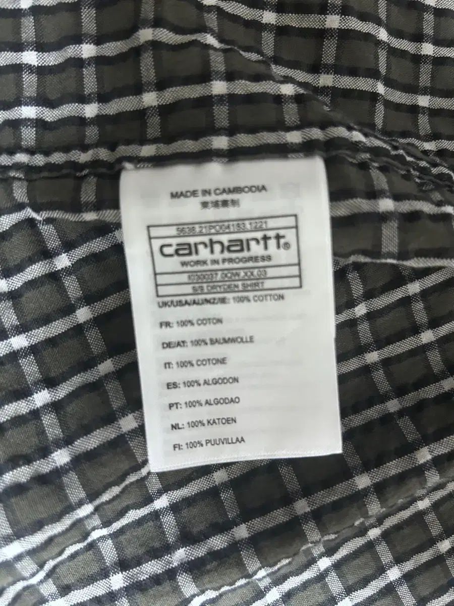カーハート ワッフル チェック シャツ XL