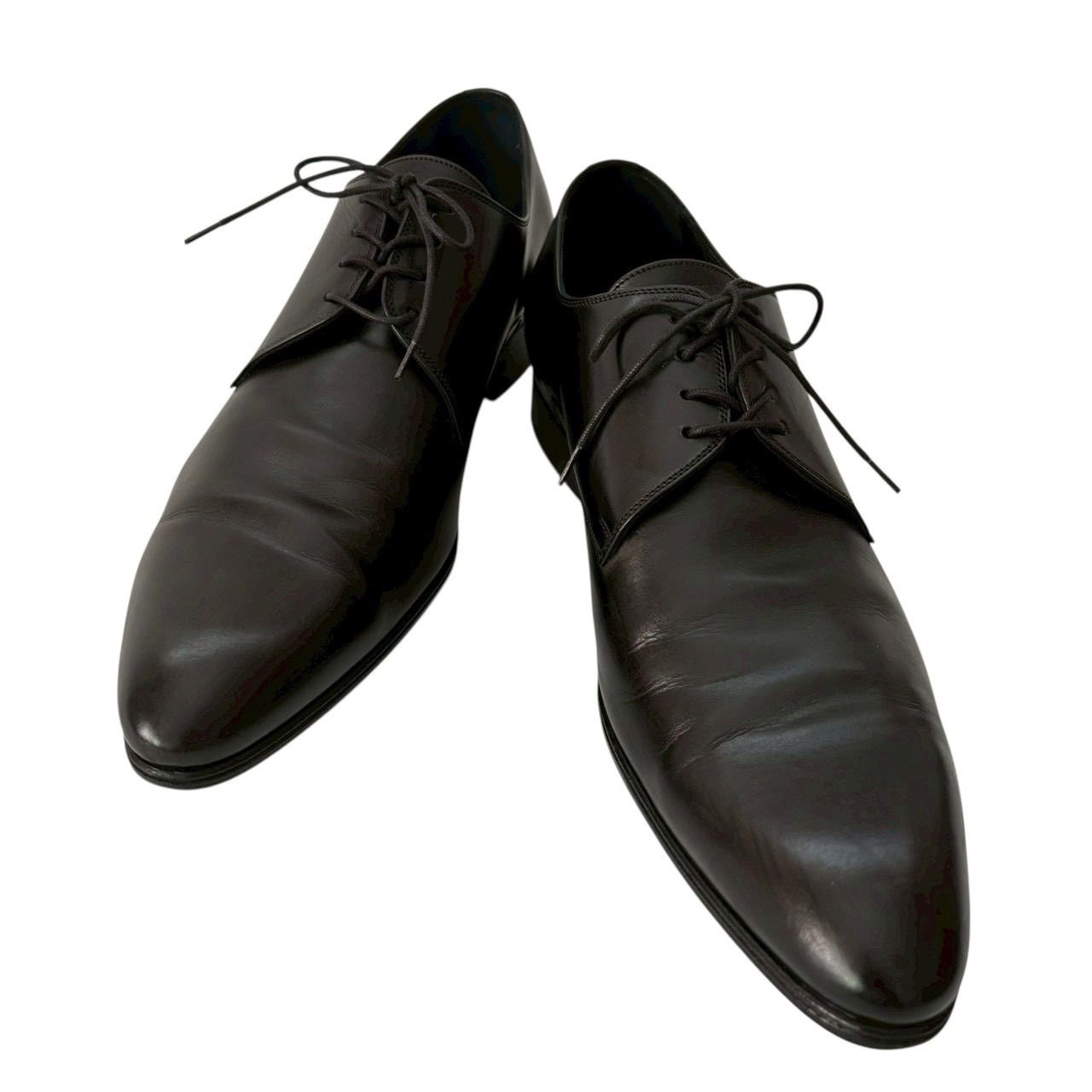 Dior ディオール プレーントゥ シューズ メンズ 42 26.5cm 27cm相当 ブラック レザー ドレスシューズ ビジネスシューズ フォーマル 革靴 12HBM42