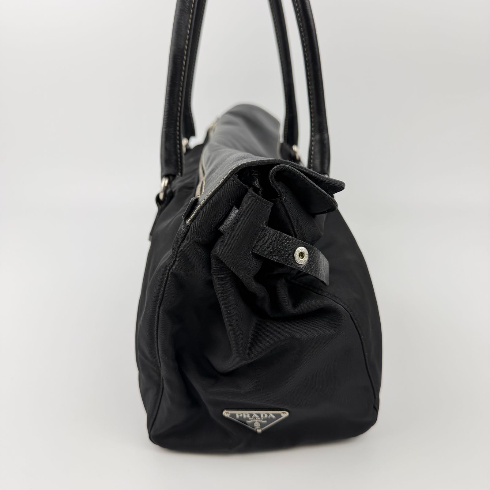 中古】PRADA プラダ ロゴ 肩掛け ショルダーバッグ トートバッグ 