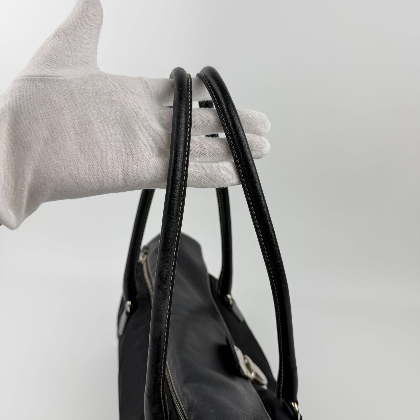 中古】PRADA プラダ ロゴ 肩掛け ショルダーバッグ トートバッグ