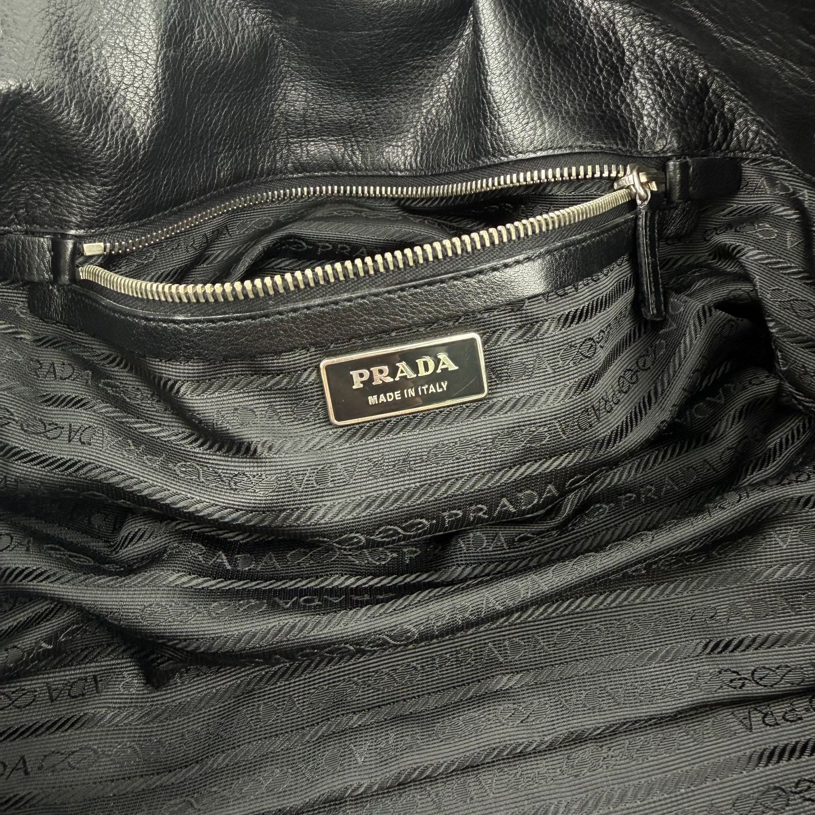 中古】PRADA プラダ ロゴ 肩掛け ショルダーバッグ トートバッグ