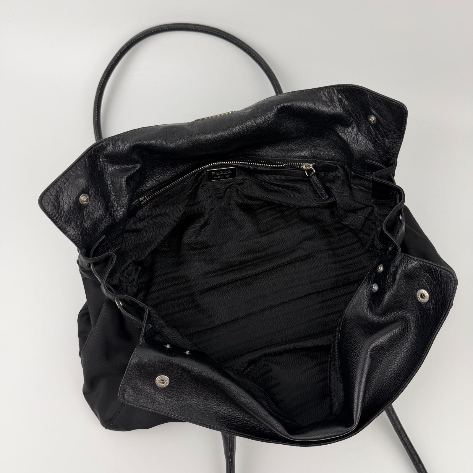 中古】PRADA プラダ ロゴ 肩掛け ショルダーバッグ トートバッグ 