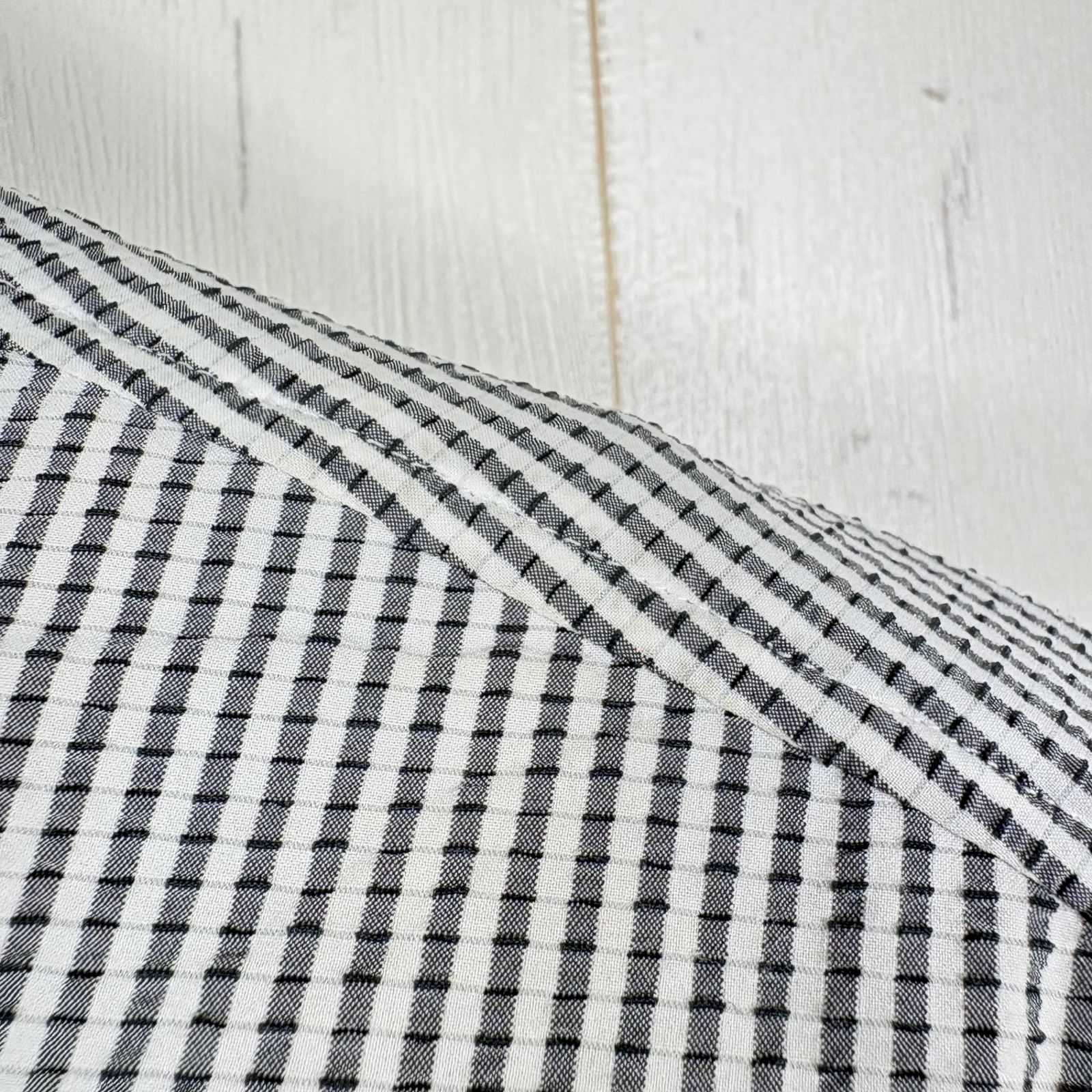 ✉️Men's S ホワイト系 Ridge Mountain Gear ( リッジマウンテンギア ) ベーシック ロングスリーブ シャツ ストライプ Basic Long Sleeve Shirt 
