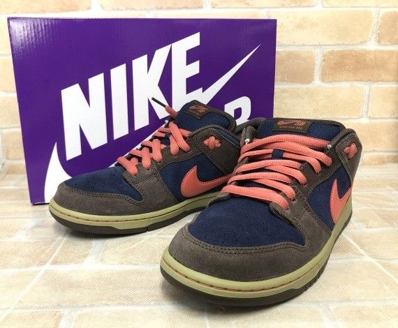 【中古】 箱有 NIKE ナイキ SB DUNK LOW PRO PRM HQ1625-200 ネイビー×ブラウン US10（28cm） 111454208