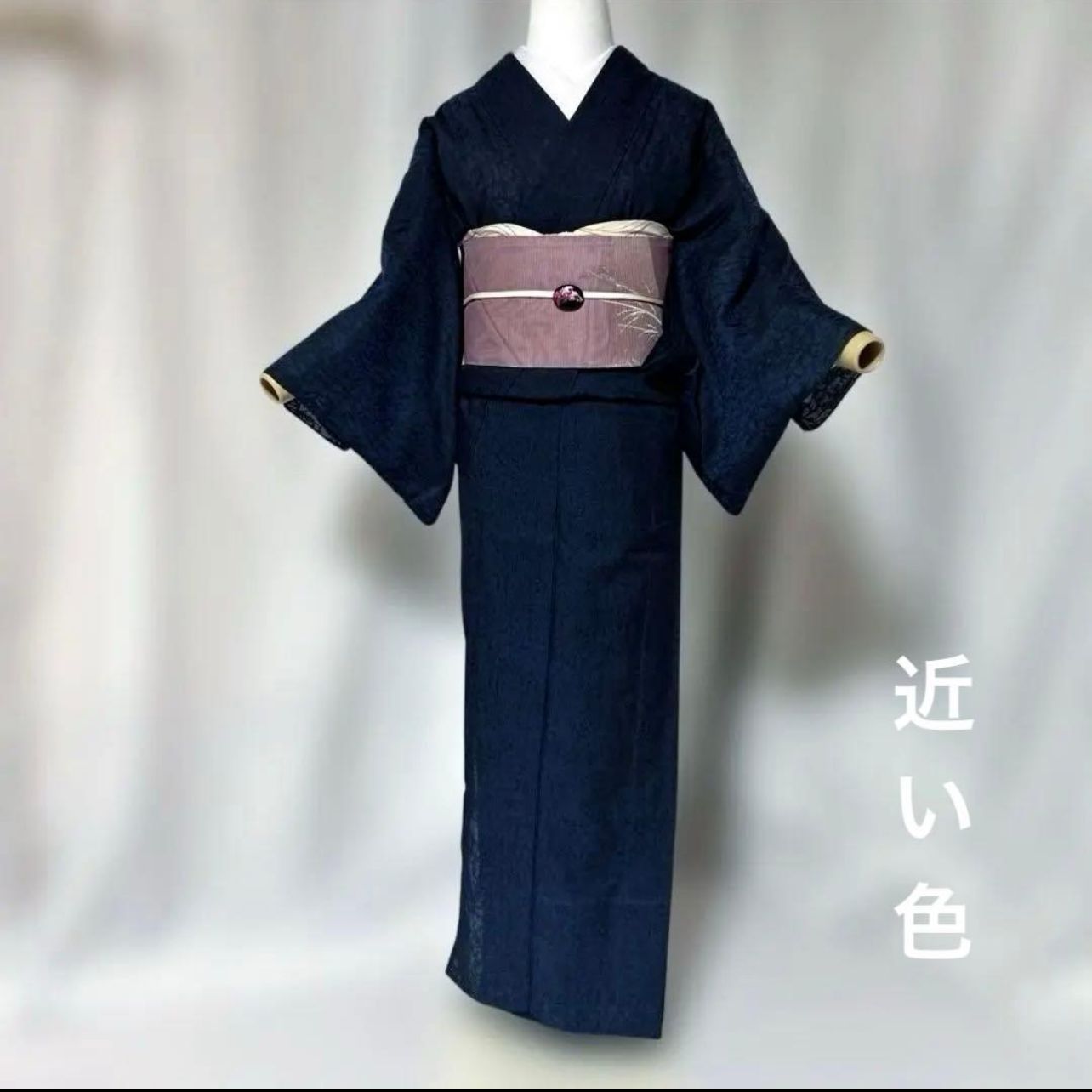正絹紗合わせ紋付色無地フルセット4点　美品着物＋夏美品帯＋夏帯締め+正絹帯揚げ 紋紗 色無地 フルセット 夏帯 きねや帯揚げ 新品帯締め 七宝焼帯留 美