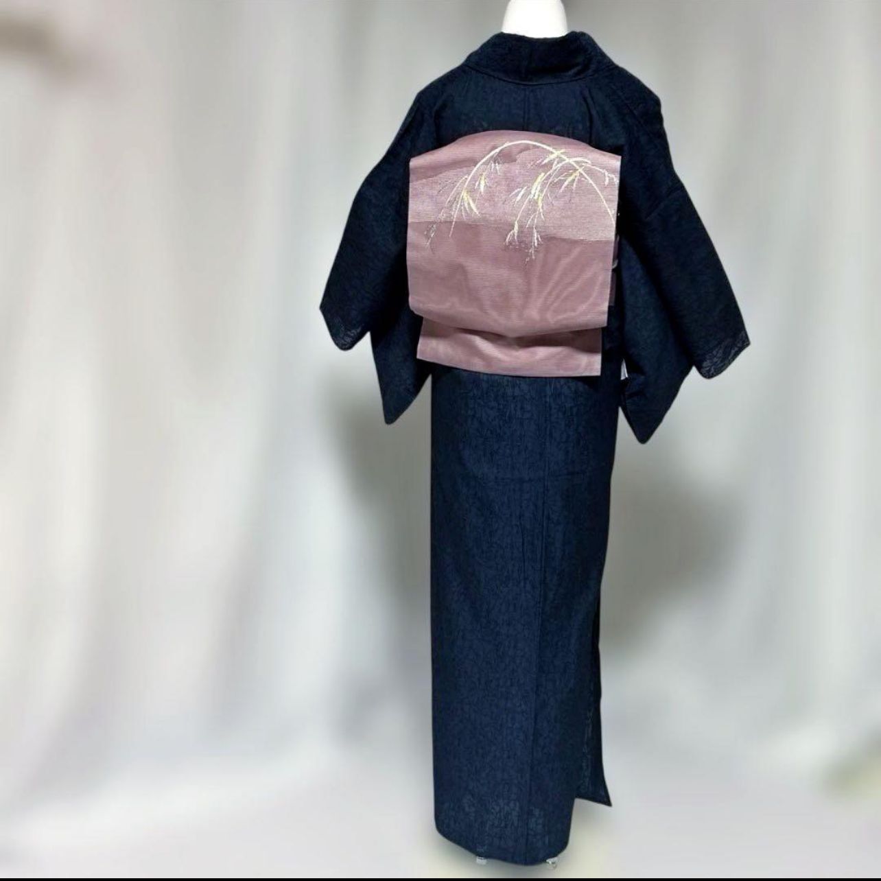紋紗 色無地 フルセット 夏帯 きねや帯揚げ 新品帯締め 七宝焼帯留 美