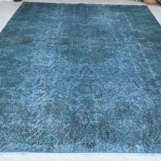 トルコヴィンテージラグ　大判サイズ　ダスティブルー　171 x 278 cm