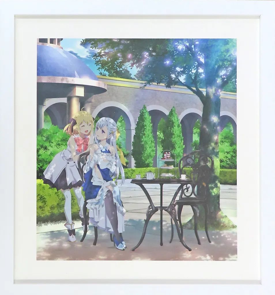 【中古】原画イラストボード 付属品付)転生王女と天才令嬢の魔法革命 描き下ろし複製原画(アニスフィア＆ユフィリア/お茶会)C102限定笑顔ver