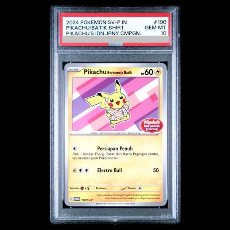 PSA10 ピカチュウ バティックシャツ プロモ インドネシア語155/sv-p PSA10】 バティックシャツのピカチュウ 《インドネシア語/ピカチュウ柄