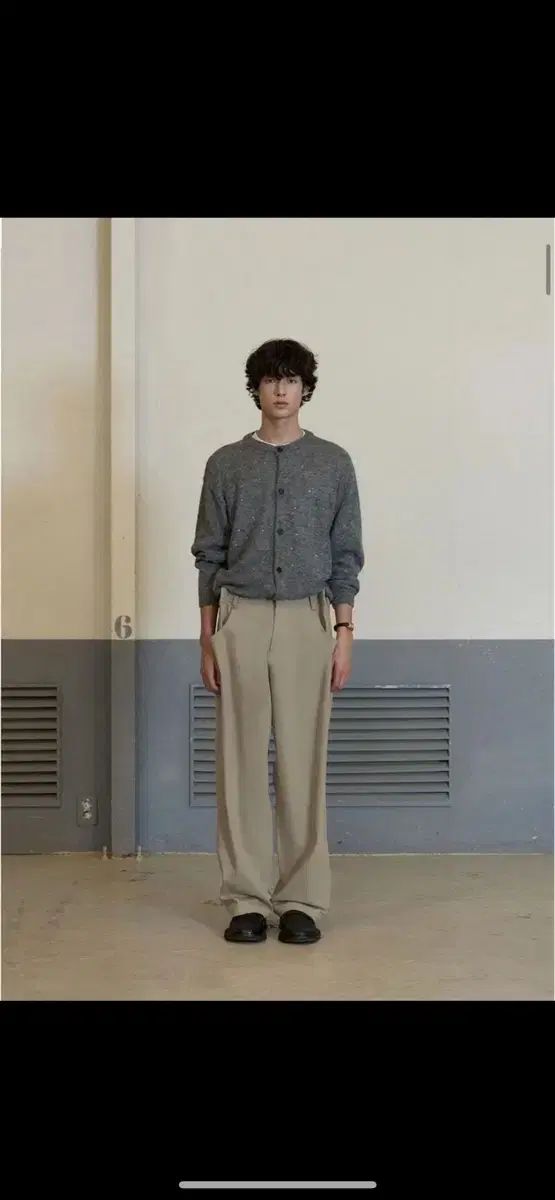 L) stu ワイド タック パンツ ベージュ