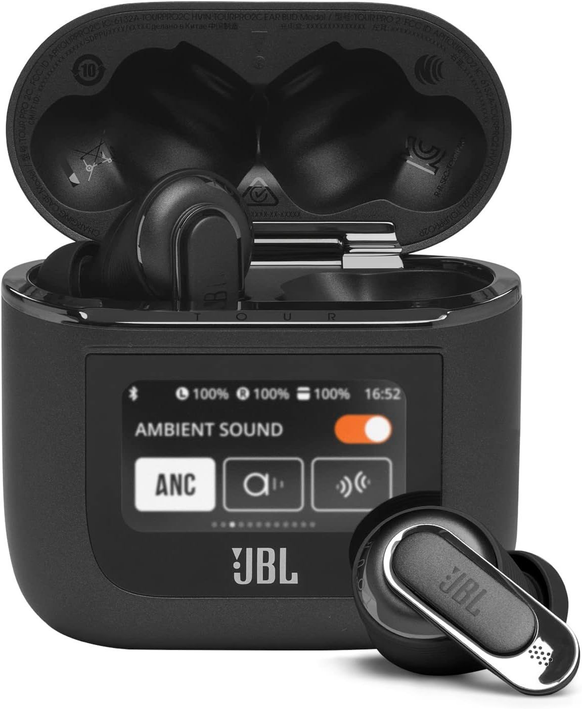 JBL TOUR PRO 2 ワイヤレスイヤホン bluetooth ノイズキャンセリング マルチポイント IPX5 ワイヤレス充電 ブラック