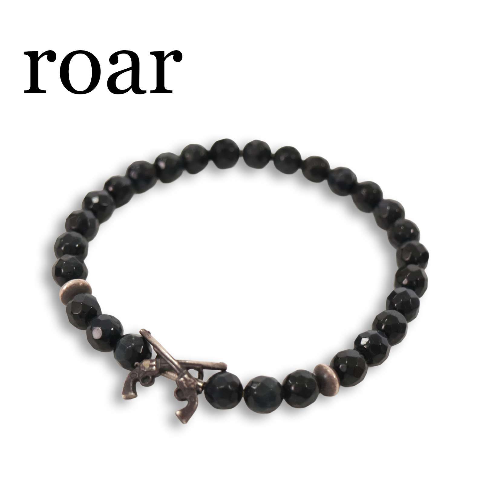 roar ロアー 二丁拳銃 クロスガン☆ 天然石 数珠 ブレスレット Sz.F 