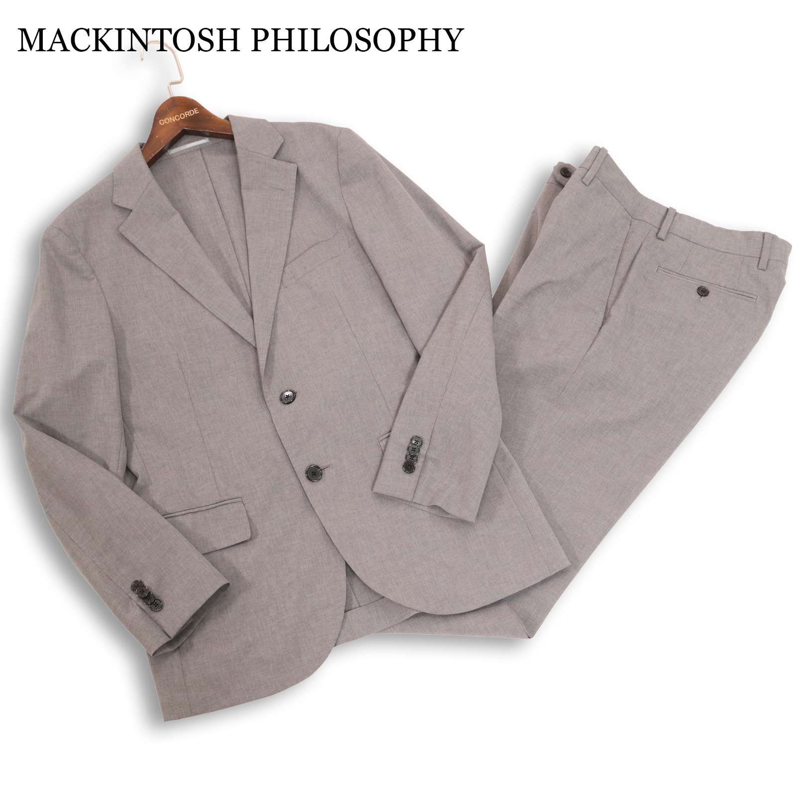 MACKINTOSH PHILOSOPHY マッキントッシュ フィロソフィー 春夏 TROTTER★ トロッター セットアップ スーツ Sz.38R メンズ 灰
