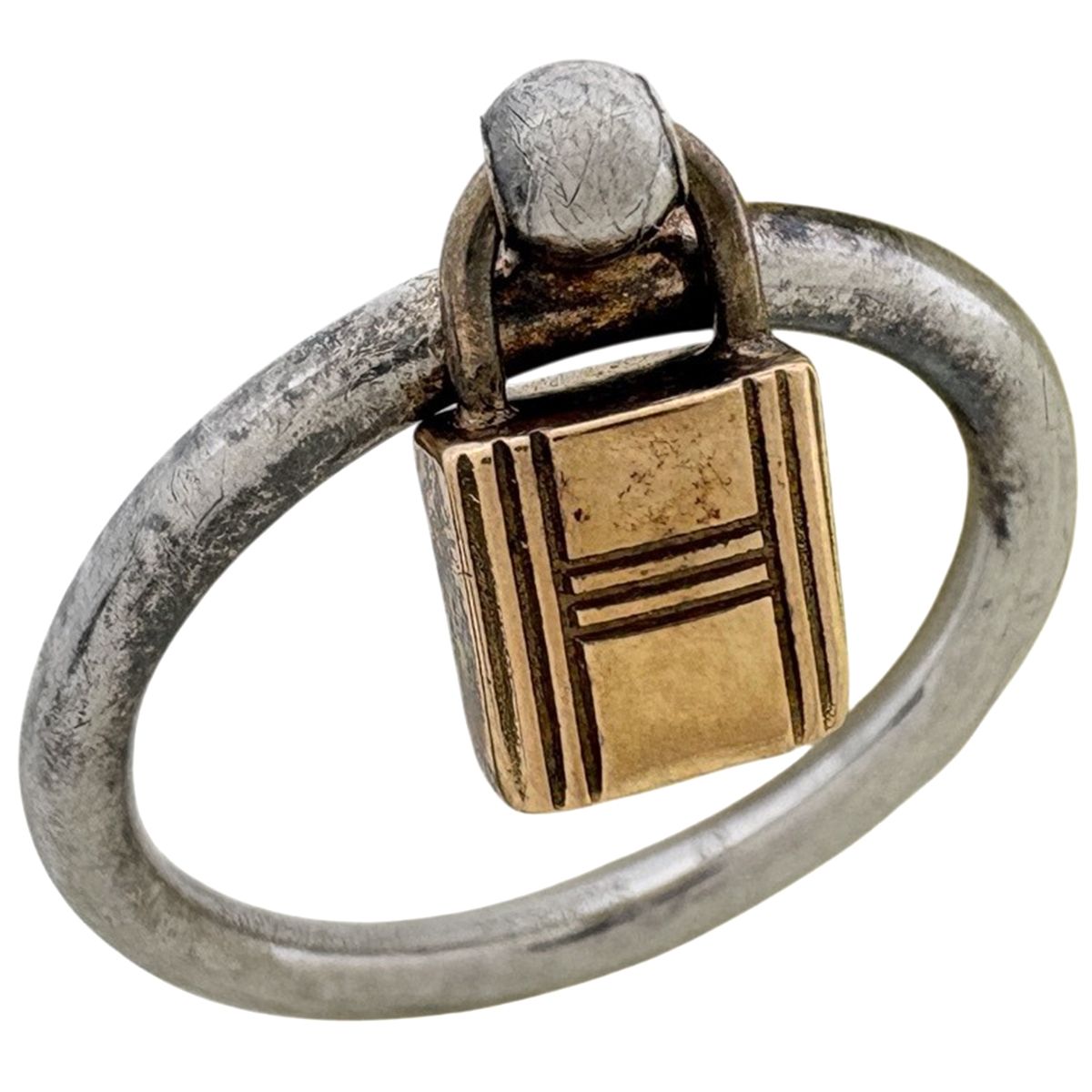 エルメス HERMES アミュレット カデナ リング 指輪 8.5号 シルバー925 750 シルバー レディース 【中古】