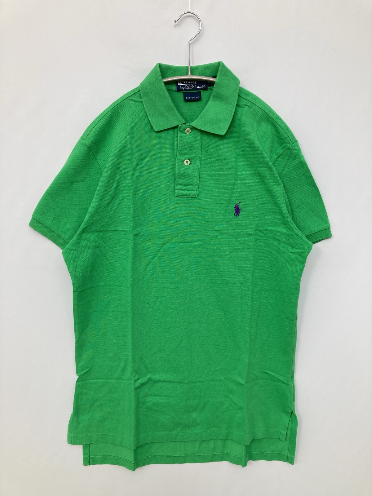 Polo by Ralph Lauren ポロバイラルフローレン ポロシャツ M グリーン 無地 ワンポイント 半袖 メンズ