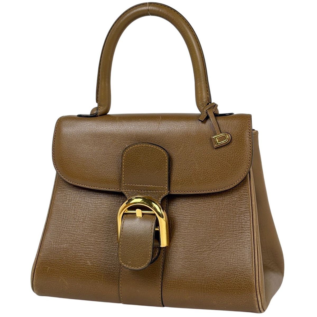 デルヴォー DELVAUX ブリヨンPM ハンドバッグ レザー ブラウン レディース 【中古】