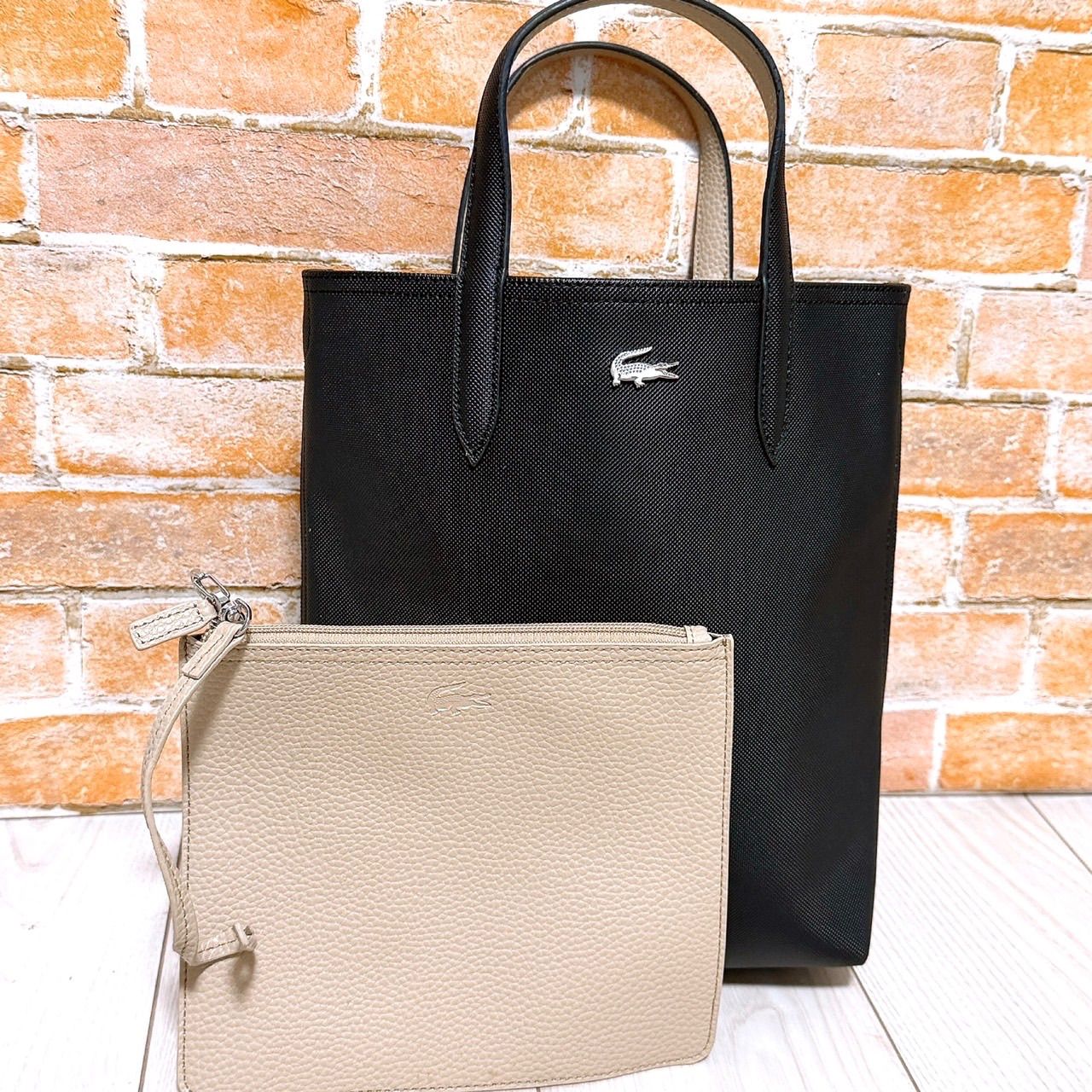 (ほぼ未使用) LACOSTE(ラコステ)トートバッグ リバーシブル