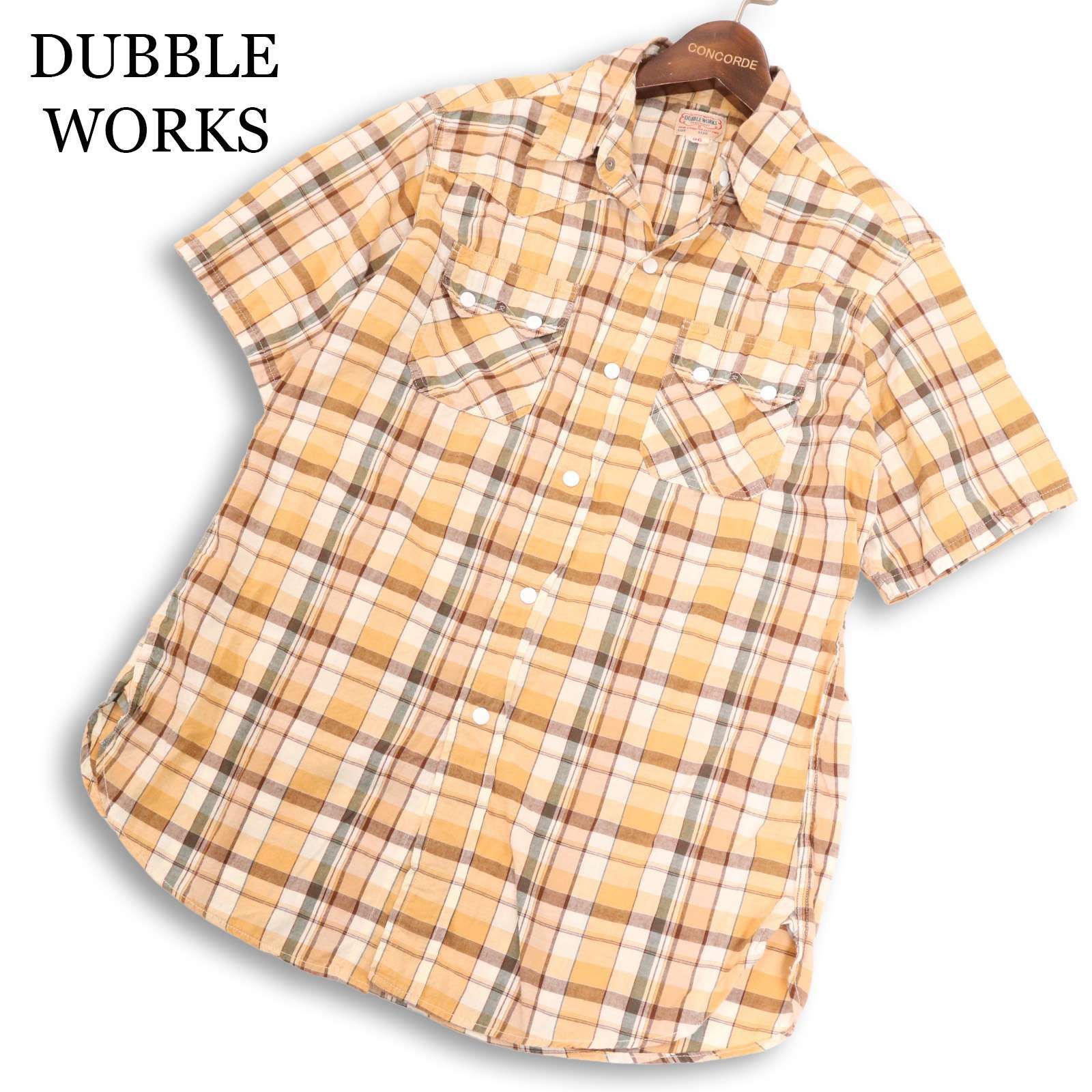 ウエアハウス ダブルワークス ウエスタンチェックシャツ サイズ38(M相当) DUBBLE WORKS ダブルワークス warehouse ウエアハウス 春夏☆ 半袖
