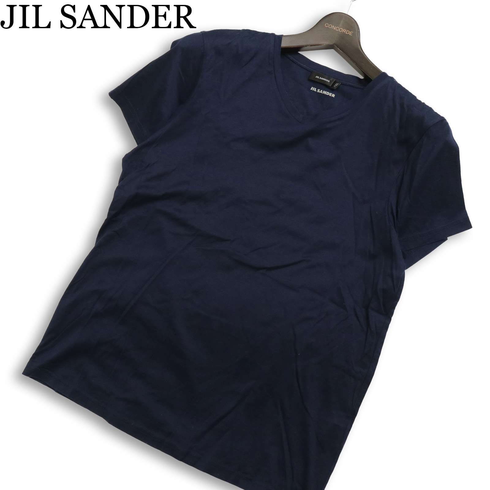 国内本物☆ JIL SANDER ジルサンダー 春夏 コットン100％☆ 半袖 V 
