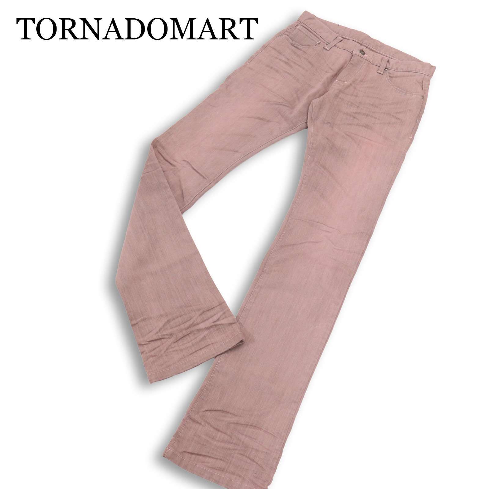 22SS★ TORNADOMART トルネードマート シワ加工★ アクア ヴィンテージ シューカット デニム パンツ ジーンズ Sz.M メンズ