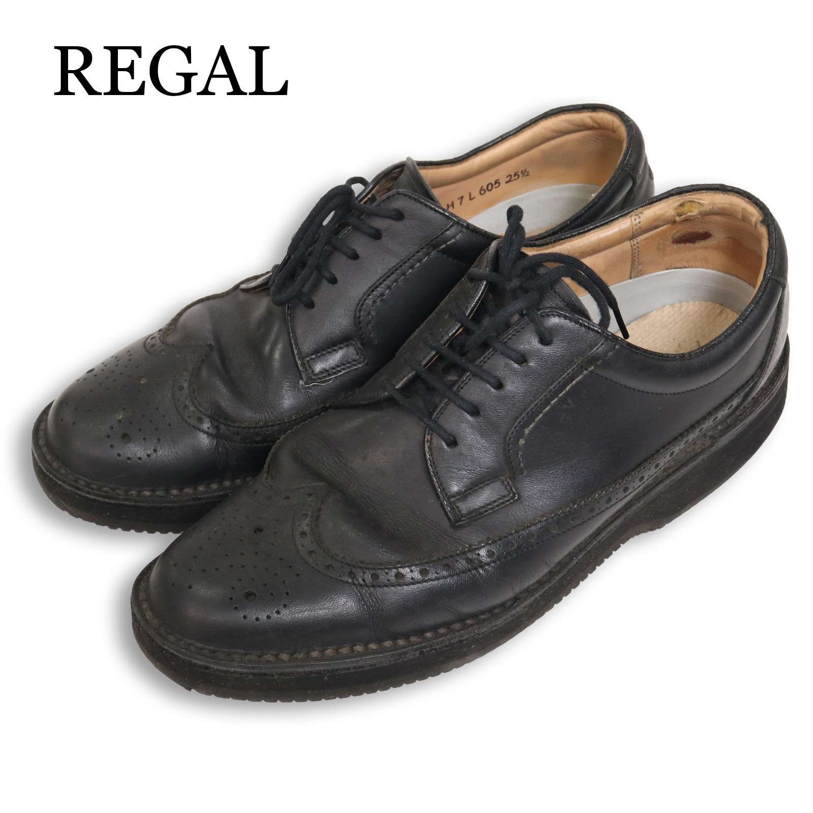 REGAL Walker 27cm ブラック ウィングチップ REGAL Walker 27cm