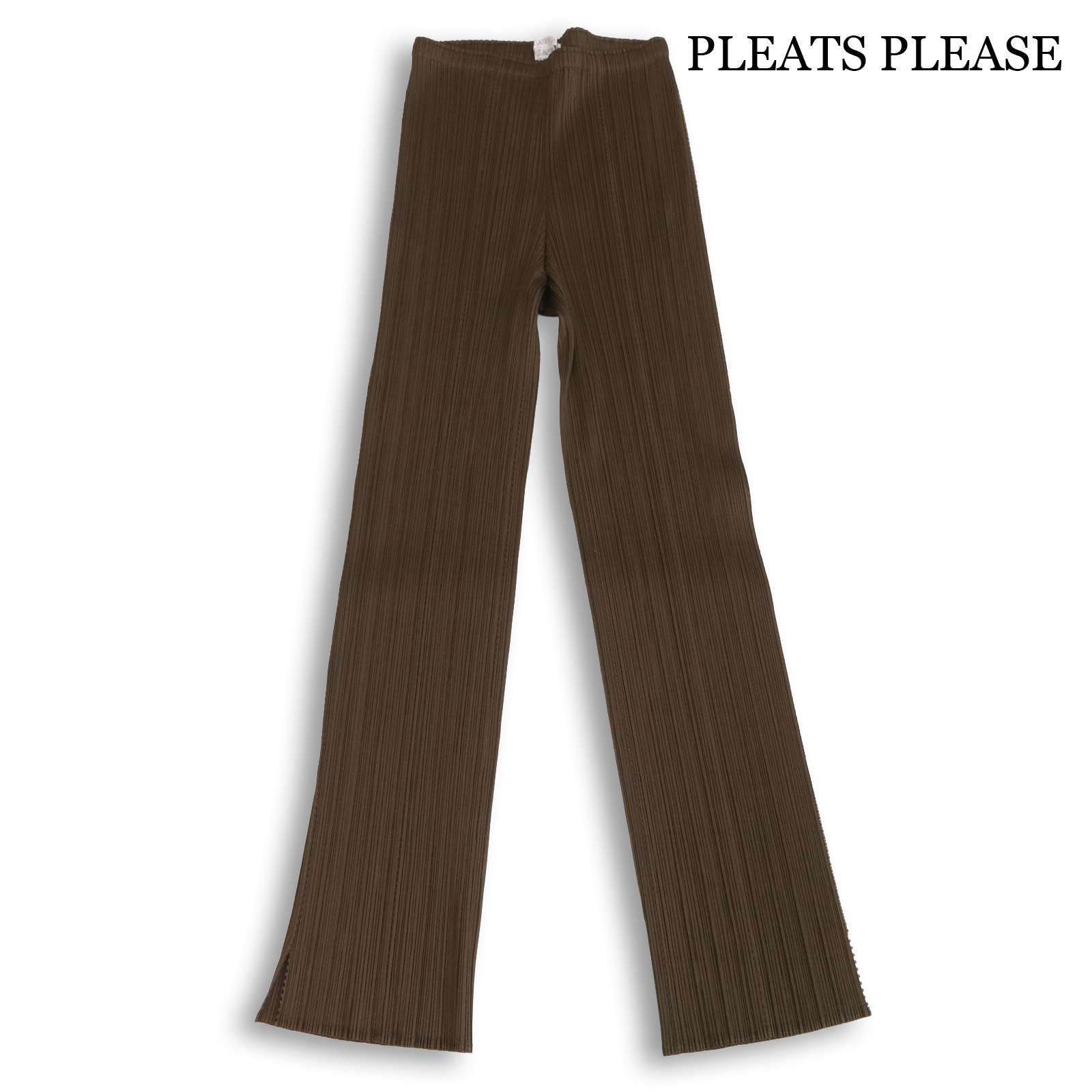 PLEATS PLEASE プリーツプリーズ イッセイミヤケ 通年★ ストレッチ プリーツ イージー パンツ 日本製 Sz.4 レディース