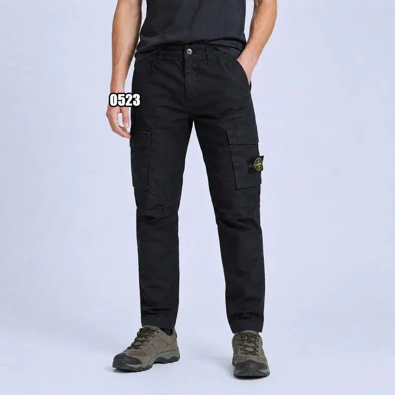 30) STONE ISLAND ストーンアイランド ブラック COLOR カーゴ パンツ