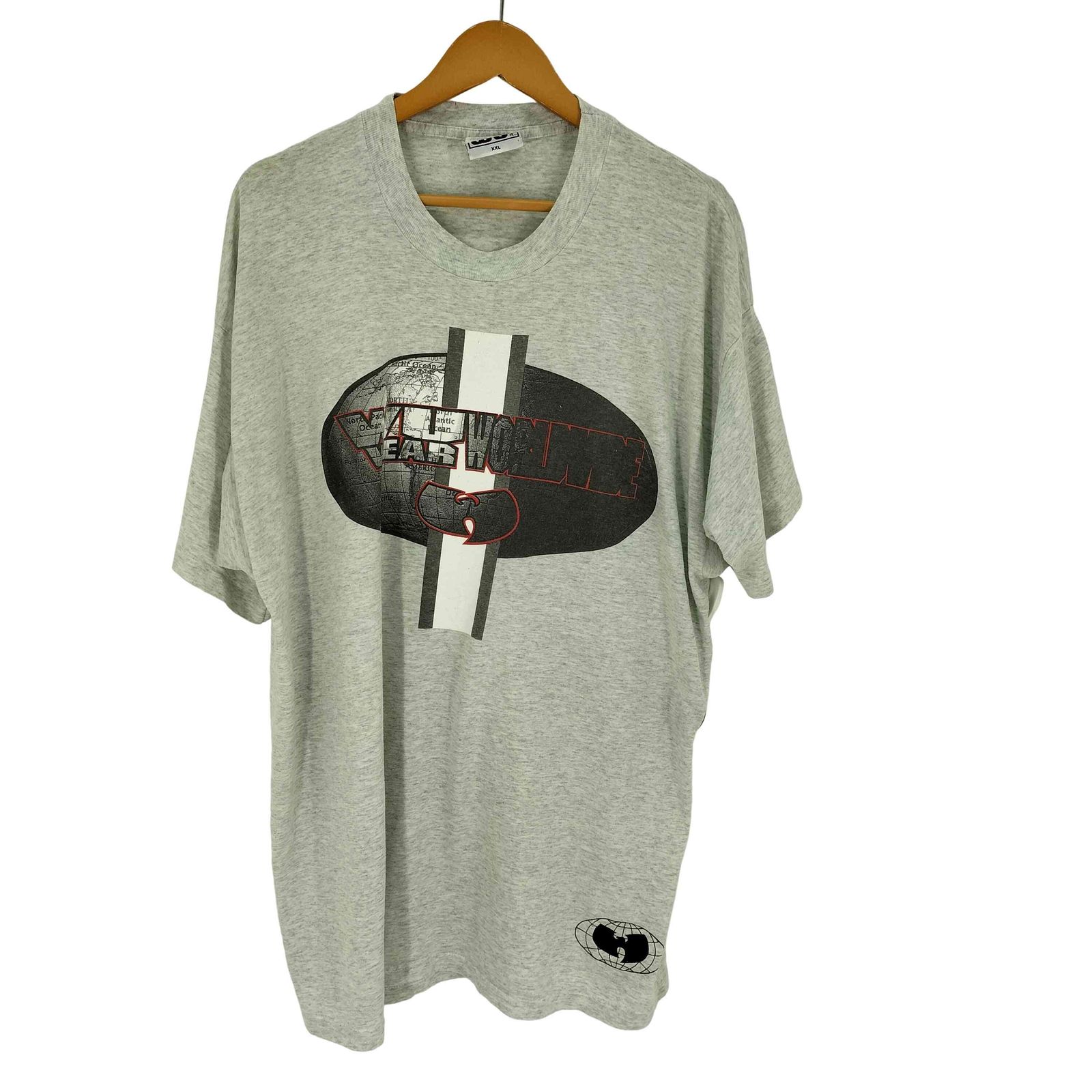 ユーズドフルギ USED古着 {{WU WEAR}} 90s イーストコースト ヒップホップクルー アートワーク ロゴ プリント S/S Tシャツ 袖シングル メンズ import：XXL