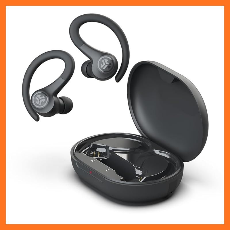 【新品】 JLab Go Sport +｜ランニングでも落ちにくい耳掛けスポーツワイヤレスイヤホン/軽量/防塵防滴性能 IP55 / 外部音取り込み / 最大35時間再生 / 片耳使用可 USB-C 充電コード一体型ケース / JLabJapan公式2年 Bl