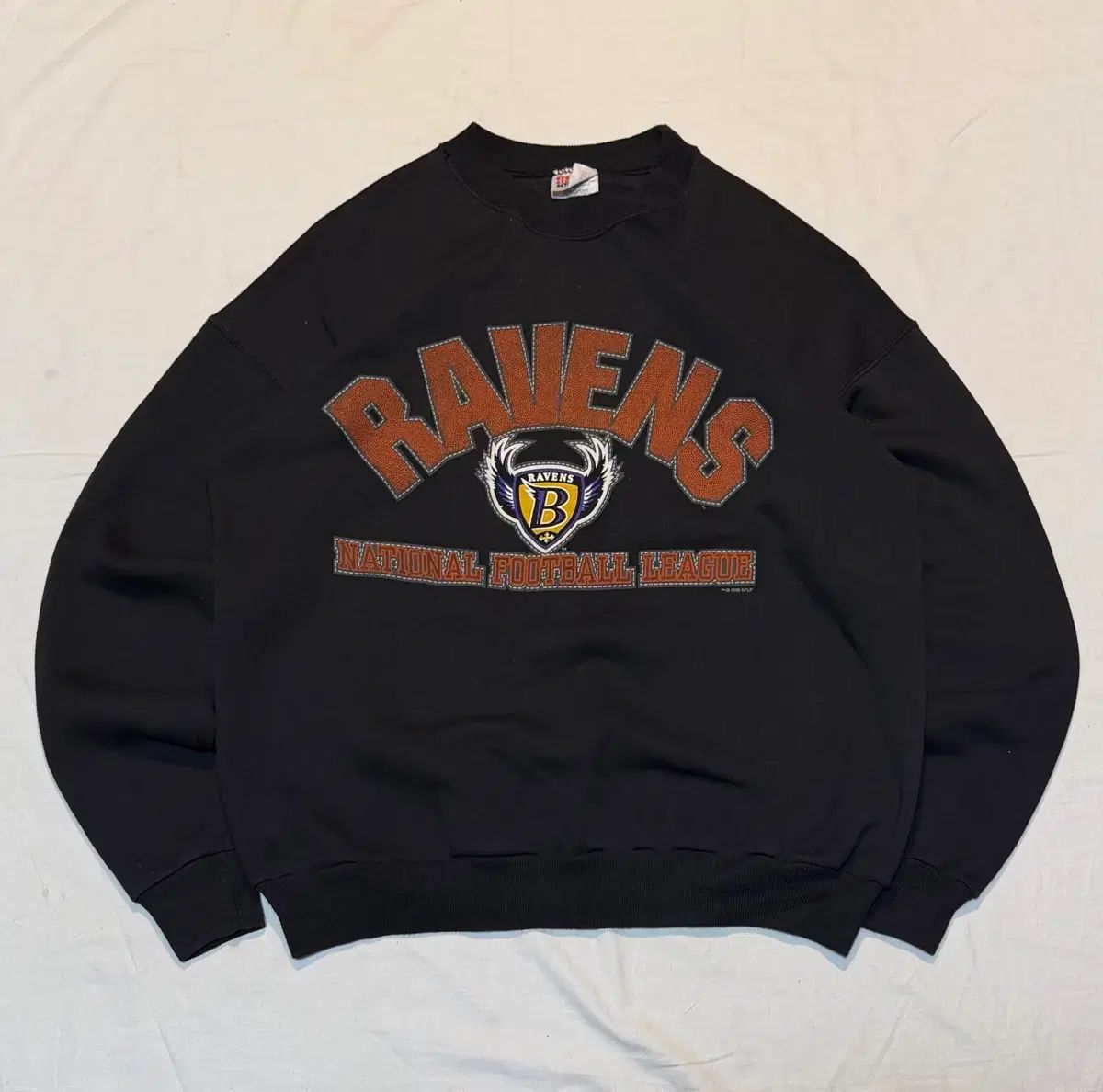 90s HANES(ヘインズ) レイvens スウェットシャツ ブラック