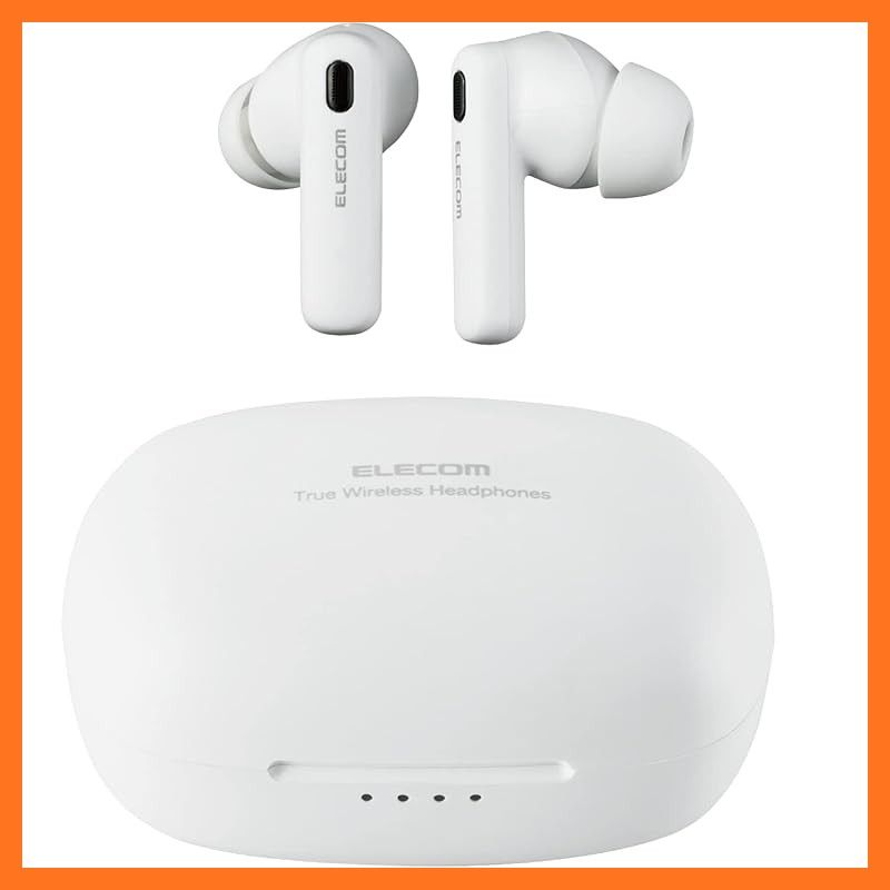 【新品】 エレコム ワイヤレスイヤホン Bluetooth5.2 ノイズキャンセリング対応 AAC対応 軽量 完全ワイヤレス カナル型 ホワイト LBT-TWS13WH