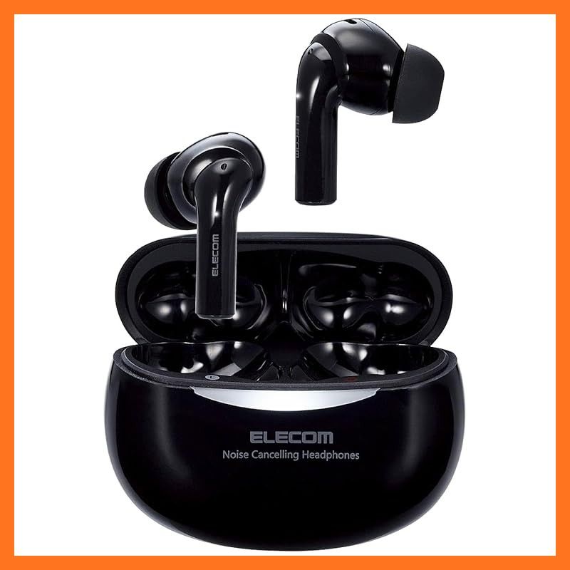【新品】 エレコム ワイヤレスイヤホン Bluetooth 5.2 耳栓型 ノイズキャンセリング コンパクト 軽量 【最大6時間連続再生】 外音取込モード 低遅延モード 自動ペアリング タッチセンサー搭載 AAC対応 ブラック LBT-TWS15BK2