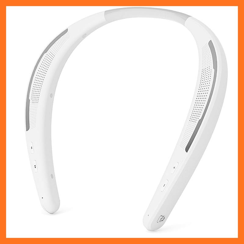 【新品】 【耳を解放！存在を忘れる軽さ】Earaku (イアラク) ネックスピーカー Bluetooth 5.3 ワイヤレス 高齢者 手元スピーカー 日本語音声案内 ウェアラブルネックスピーカー 88g軽量 首掛けスピーカー マイク付き テレビ用/ハンズフリー