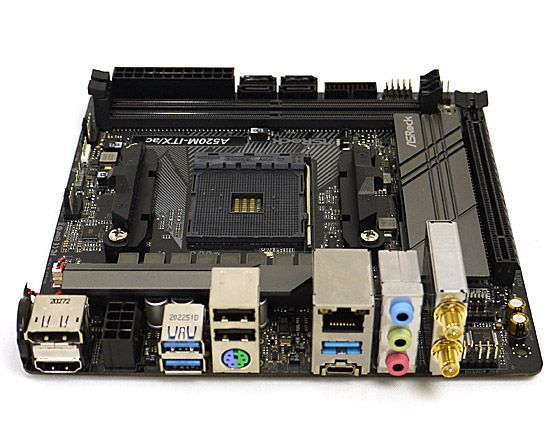 bn:15] ASRock製 Mini ITXマザーボード A520M-ITX/ac SocketAM4 元箱