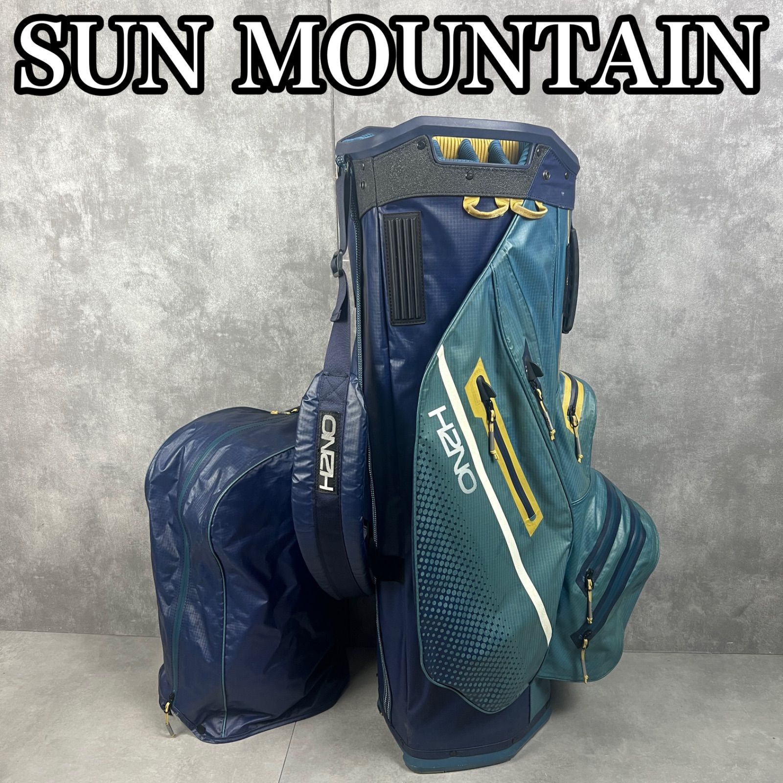 【フォローで割引クーポン配布中】人気 SUNMOUNTAIN サンマウンテン 防水加工キャディバッグ H2NO 14分割 カート式 26S0250WM08621
