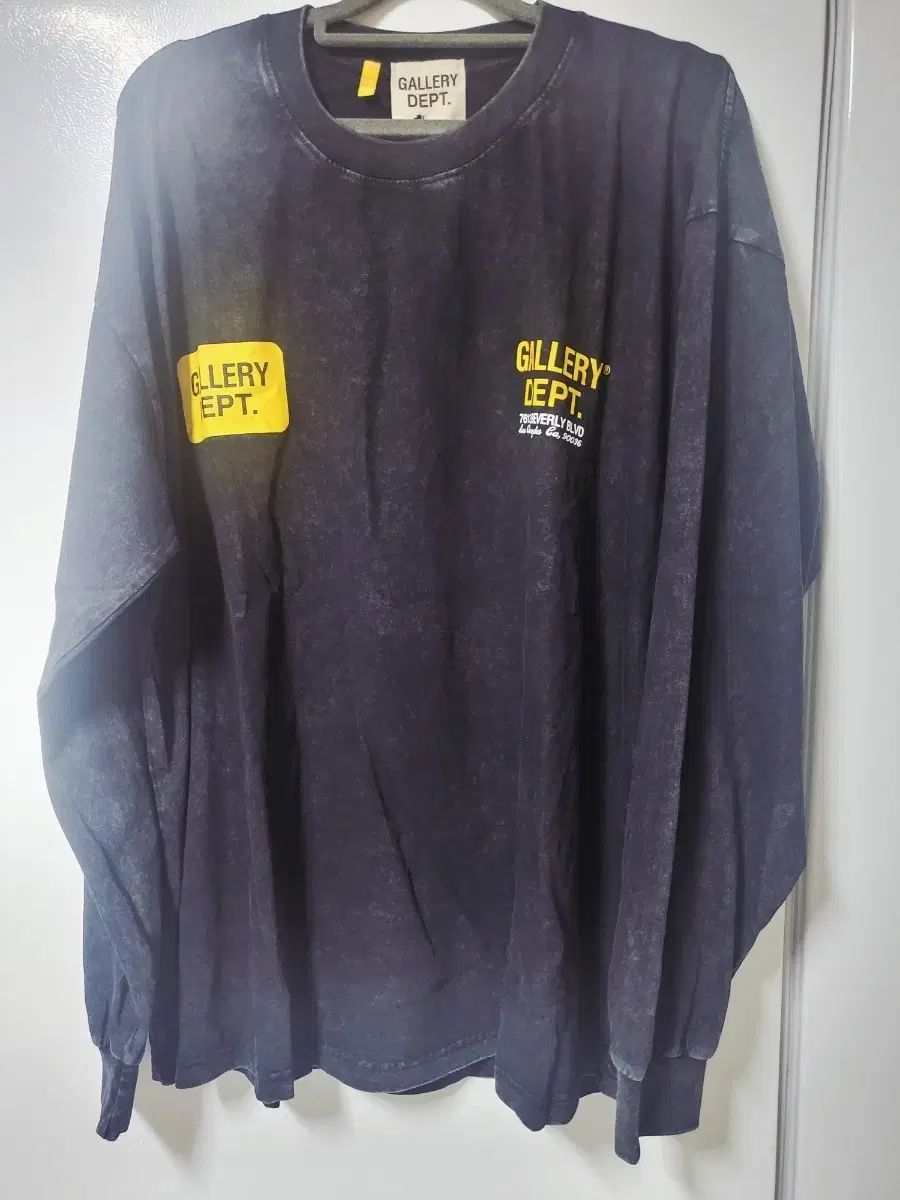 (新品) GALLERY DEPT.(ギャラリーデプト) ブラック ウォッシュ 長袖 Tシャツ