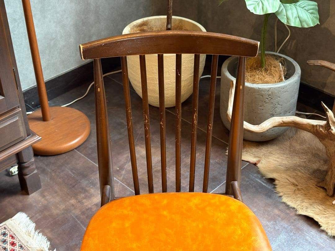 希少 IF家具 アイエフ家具 ヴィンテージ チェア レトロ スポークチェア