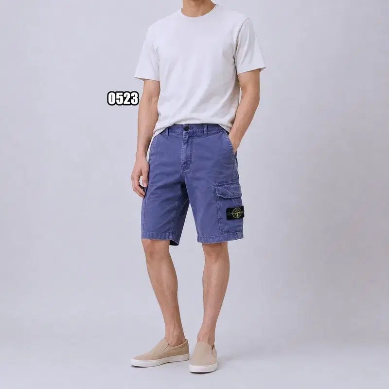 32) STONE ISLAND ストーンアイランド ガーメント ダイング カーゴ ハーフパンツ